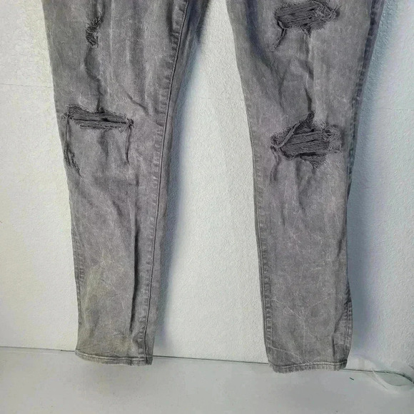 Distressed American Eagle Men’s Move Free Slim Jeans Airflex+ Size 34x32 Gray - Picture 3 of 11
